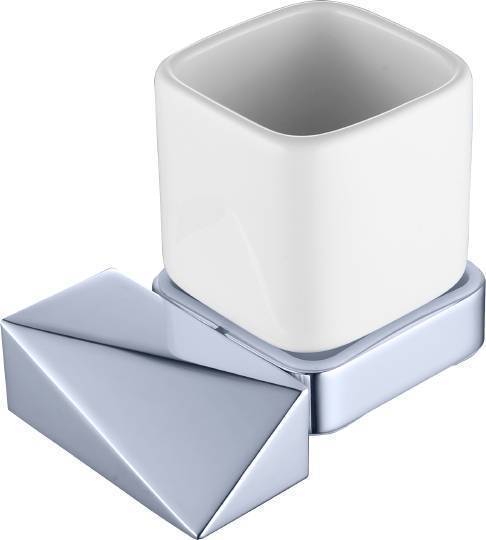 Стакан подвесной Boheme New Venturo хром/белый 10314-CR