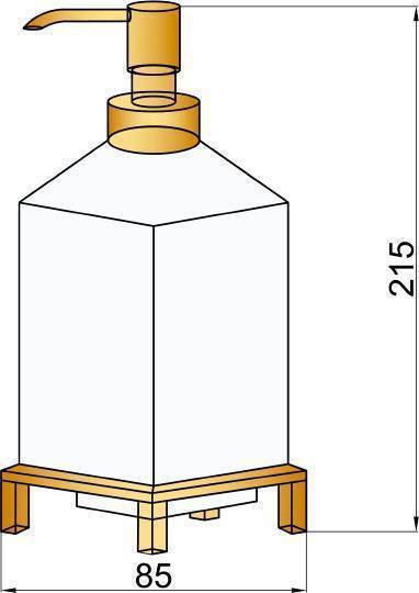 Дозатор для жидкого мыла Boheme настольный латунь/хрусталь бронза 10224