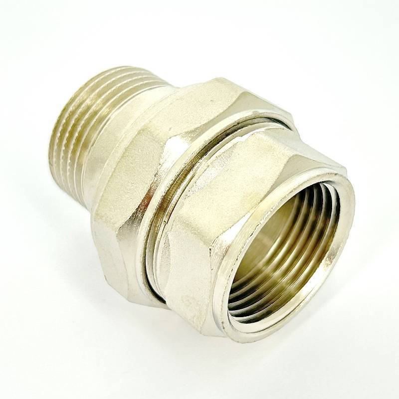 Разъемное соединение LD Pride прямое НР-ВР 1 никелированное с прокладкой O-RING LD.67.520.25