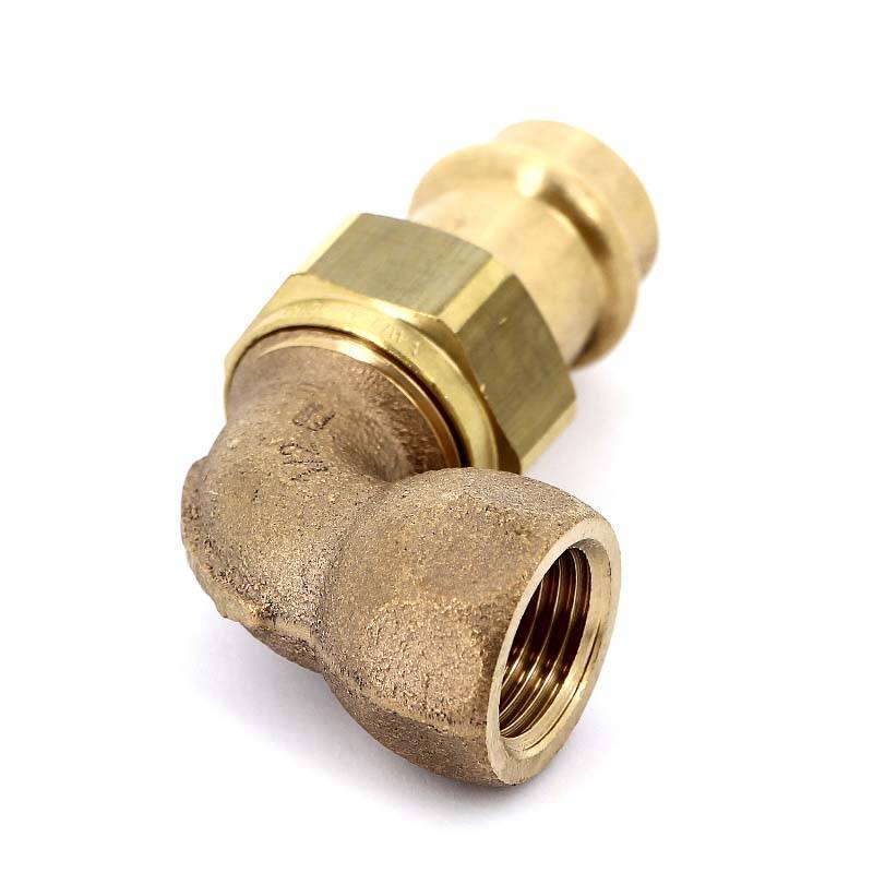 Угольник переходной Viega Sanpress 90° 18х1/2 пресс-В разъёмное соединение бронза 283469