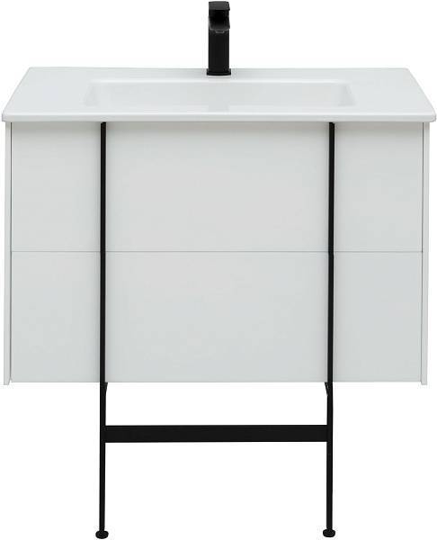 Тумба под раковину Allen Brau Reality 80 см белый матовый/черный 1.32005.WM