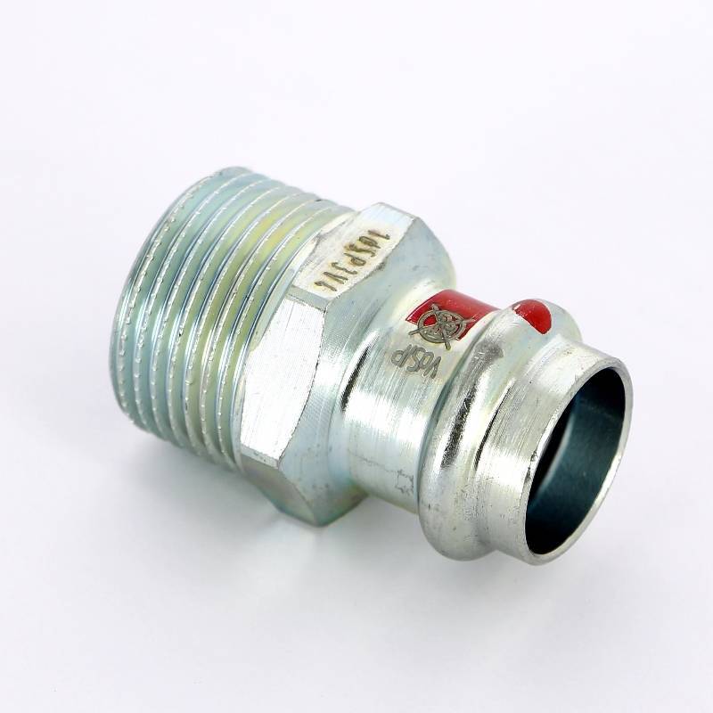 Муфта переходная пресс-В Viega Prestabo оцинкованная сталь 15x3/4 641979