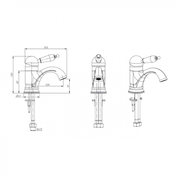 Смеситель для раковины Boheme Provanse Ripresa бронза матовая 361