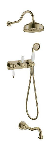 Смеситель для ванны Boheme Medici встраиваемый бронза 308