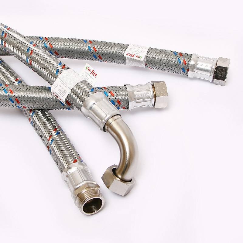 Гибкая подводка антивибрационная Uni-Fitt НВ 1 80 см DN 25 оцинкованная сталь 504S4408