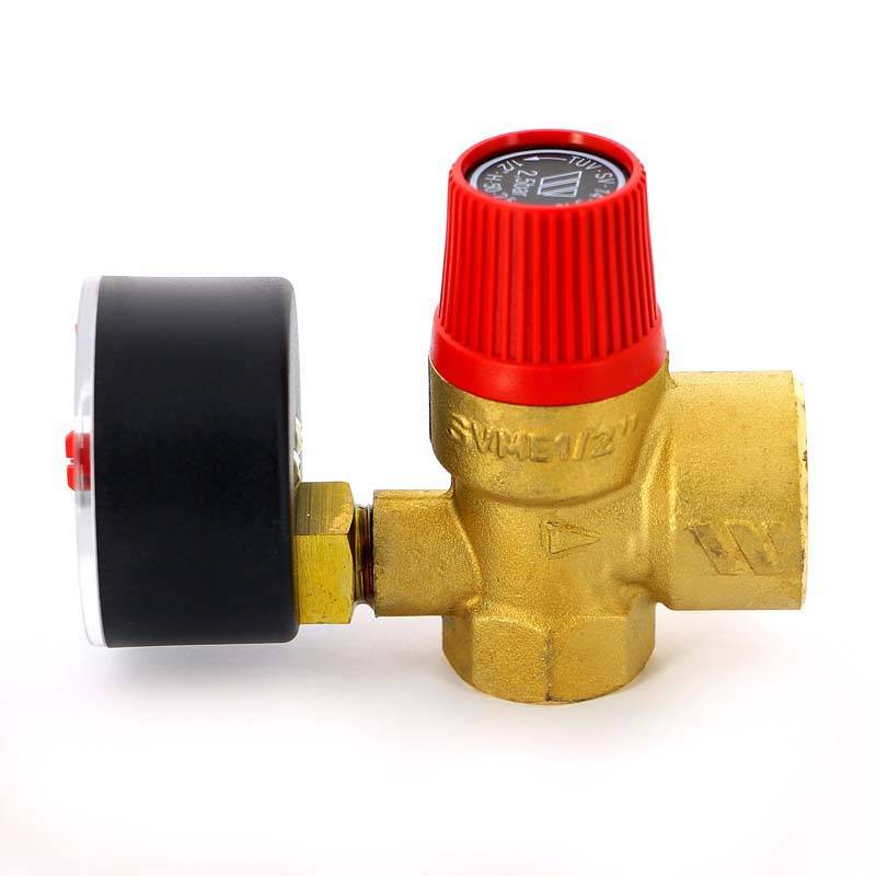 Клапан предохранительный Watts SVM 1/2x3/4 2.5 бар с манометром 10004647