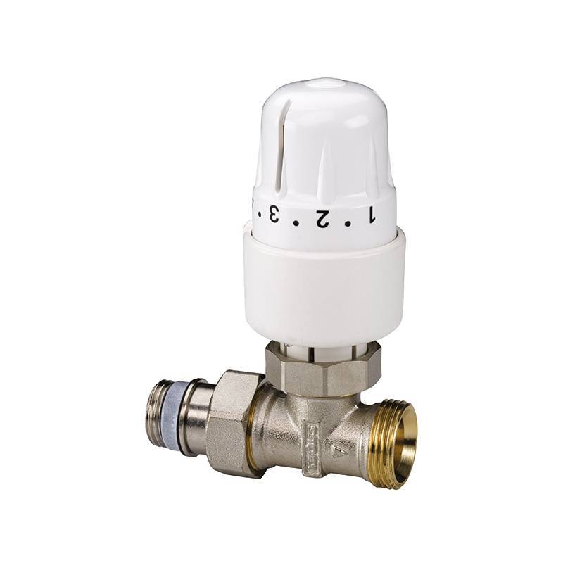 Вентиль Simplex прямой 1/2 x 3/4 EK в комплекте с термостатической головкой F11882