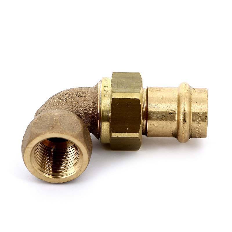 Угольник переходной Viega Sanpress 90° 18х1/2 пресс-В разъёмное соединение бронза 283469