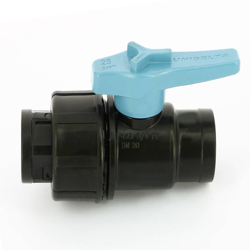 Кран компрессионный Unidelta ВВ 3/4 дюйма для труб ПНД 1073003003001