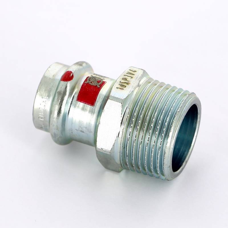 Муфта переходная пресс-В Viega Prestabo оцинкованная сталь 15x3/4 641979