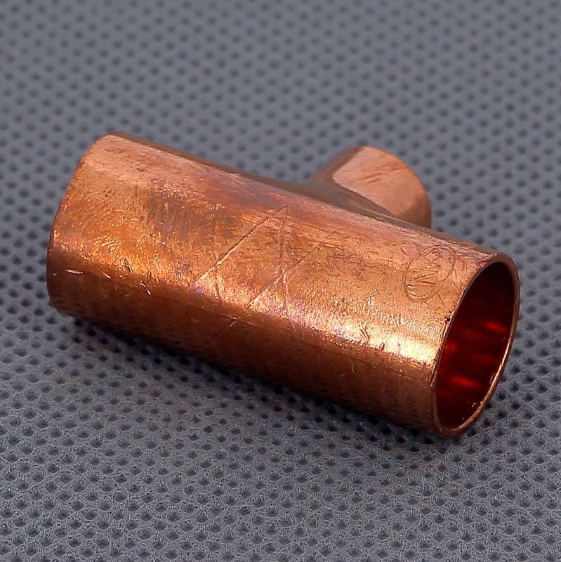 Тройник медный под пайку Viega 15х10х15 мм 106355