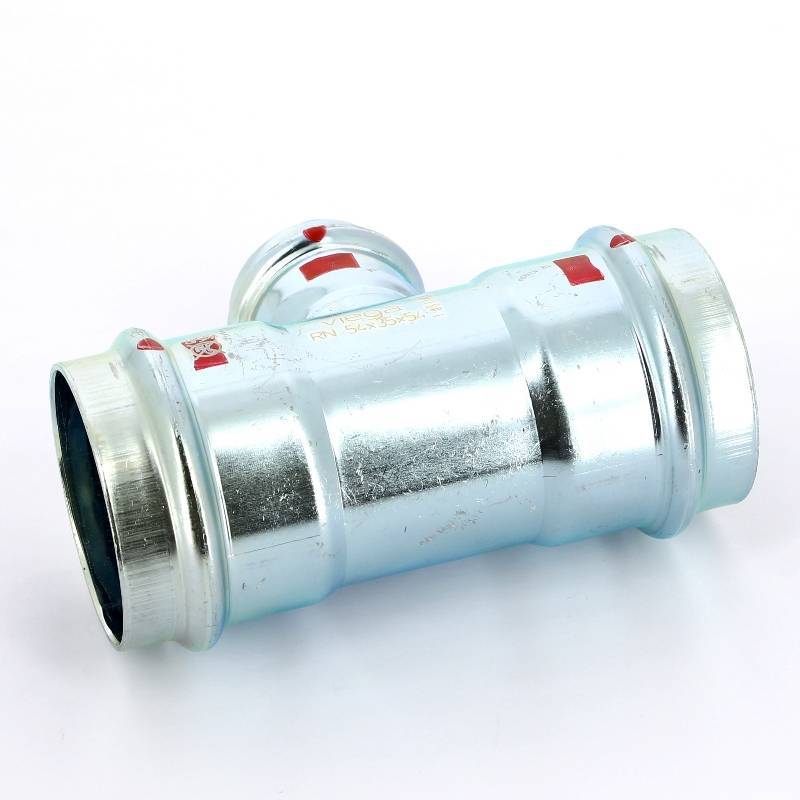 Тройник пресс Viega Prestabo 54х35х54 мм оцинкованная сталь 558833