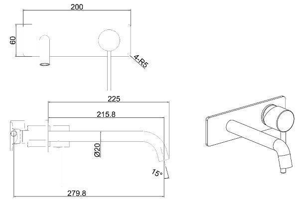 Смеситель для раковины Allen Brau Glority хром 5.51004-00