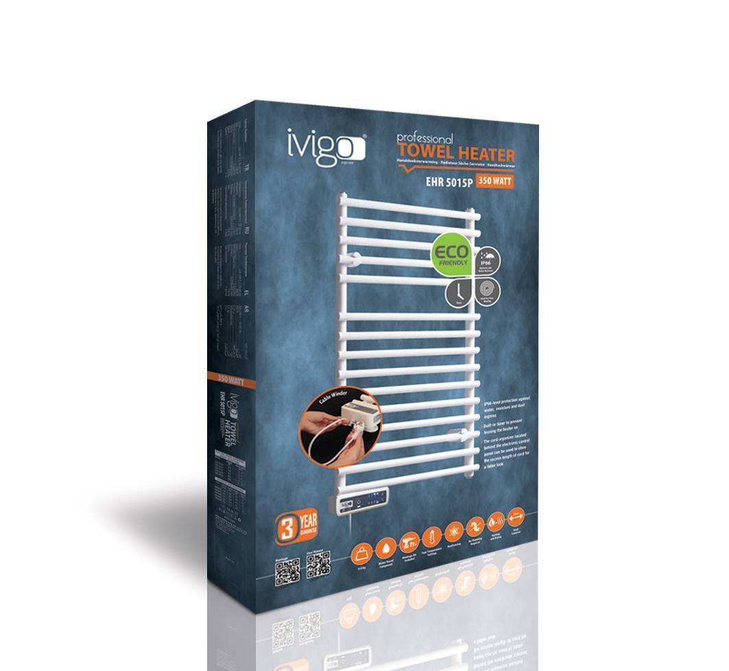 Полотенцесушитель электрический iVigo EHR PRO 450x600 мм 8406