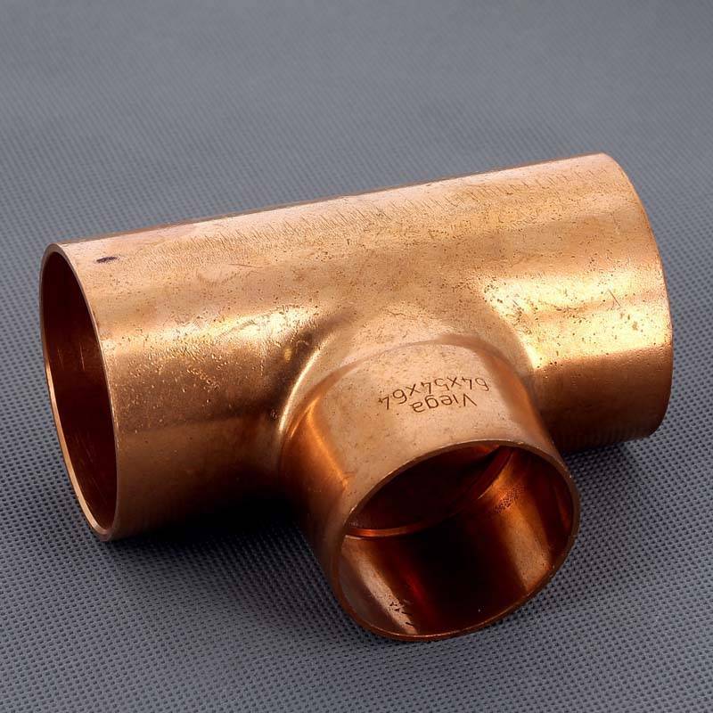 Тройник медный под пайку Viega 64х54х64 мм 595234