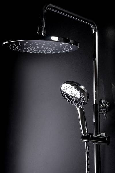 Душевая стойка с верхним душем Boheme Spectre золото глянцевое 458-G