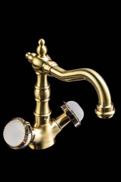 Смеситель для раковины высокий Boheme Satine бронза 312-ST