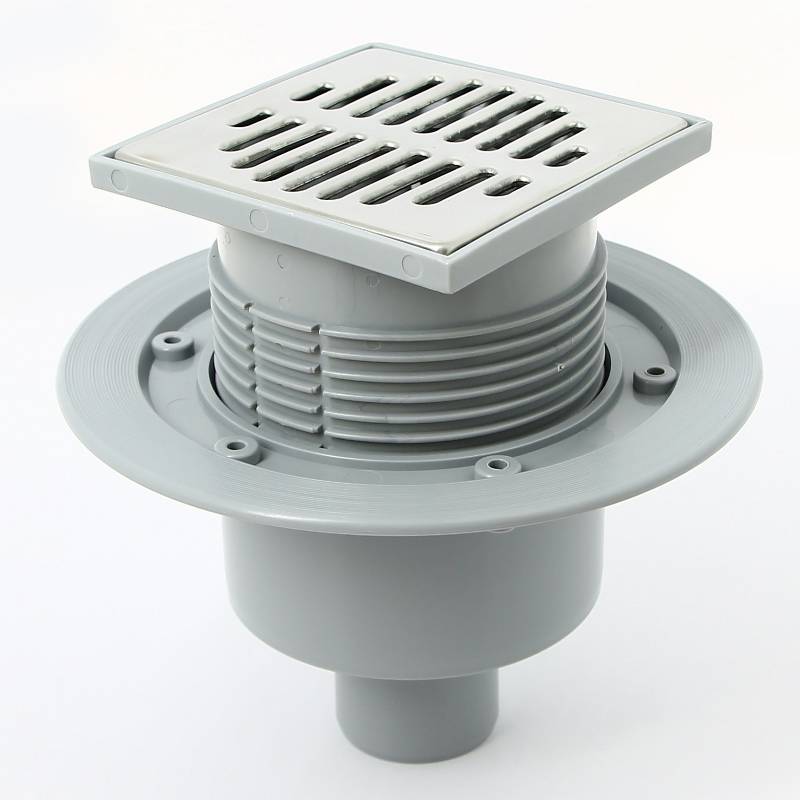 Трап McAlpine MRFG3V-50 115x115 мм вертикальный выпуск 50 мм сухой затвор MRFG3V-50