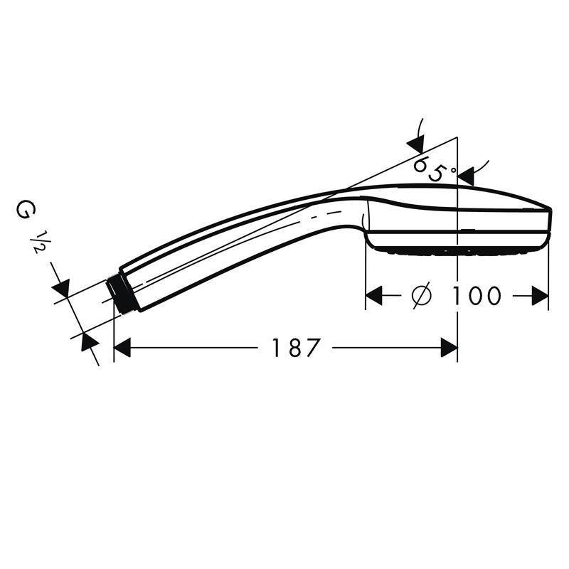 Ручной душ Hansgrohe Croma 100 Mono хром 28580000