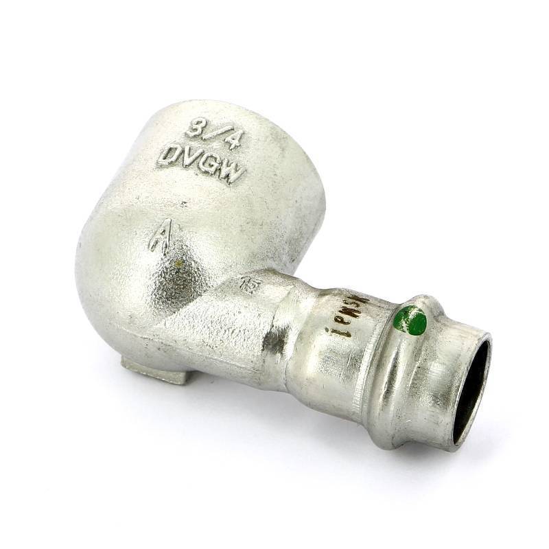 Угол 90° пресс-В компактный нержавеющая сталь Viega Sanpress Inox 15х3/4 436988