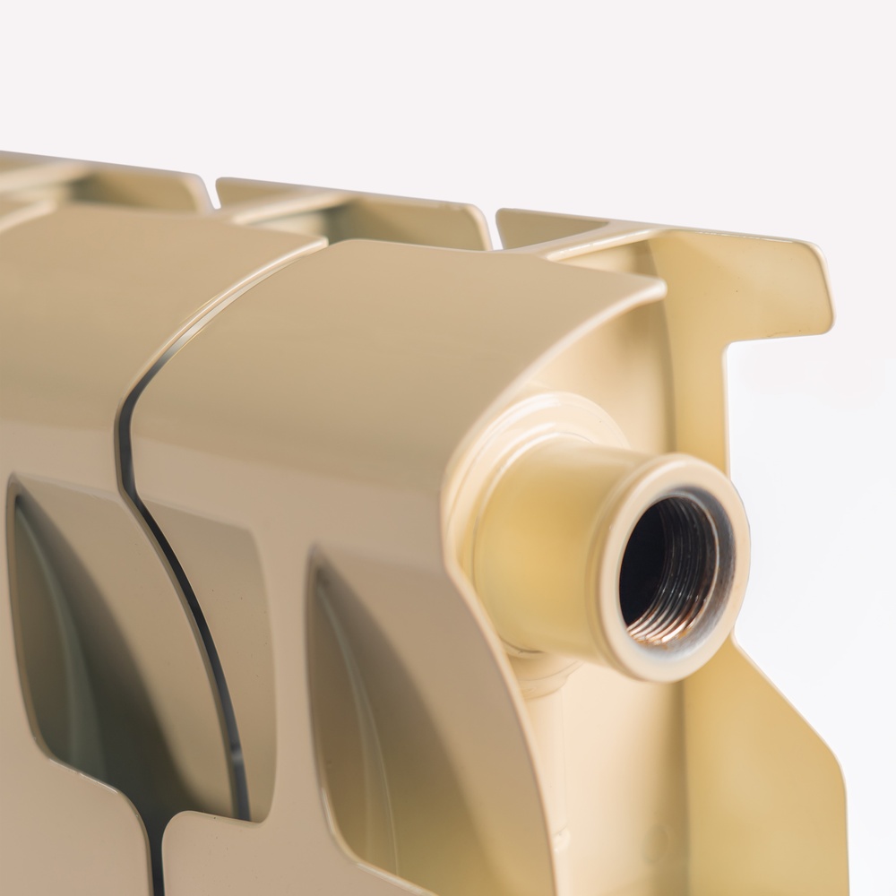 Радиатор биметаллический RIFAR Monolit 500 10 секций боковое подключение Слоновая кость 11606