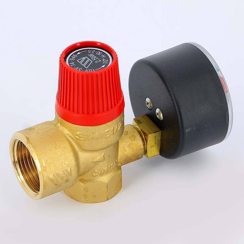 Клапан предохранительный Watts SVM 1/2x3/4 2.5 бар с манометром 10004647