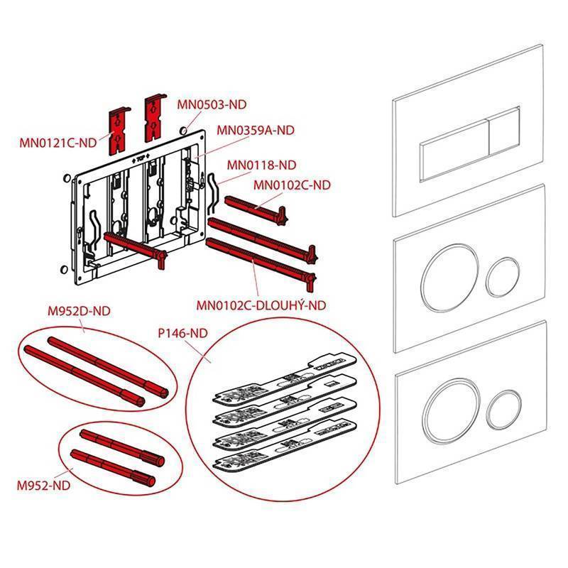 Кнопка смыва Alcaplast M572 матовый хром M572