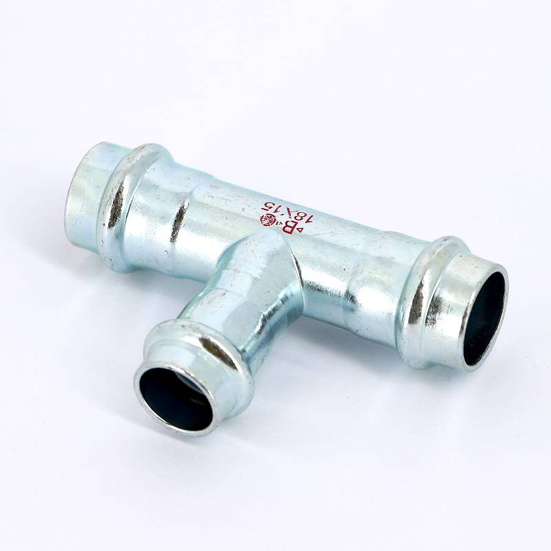 Тройник пресс IBP 18х15х18 мм оцинкованная сталь PC5130 0181518