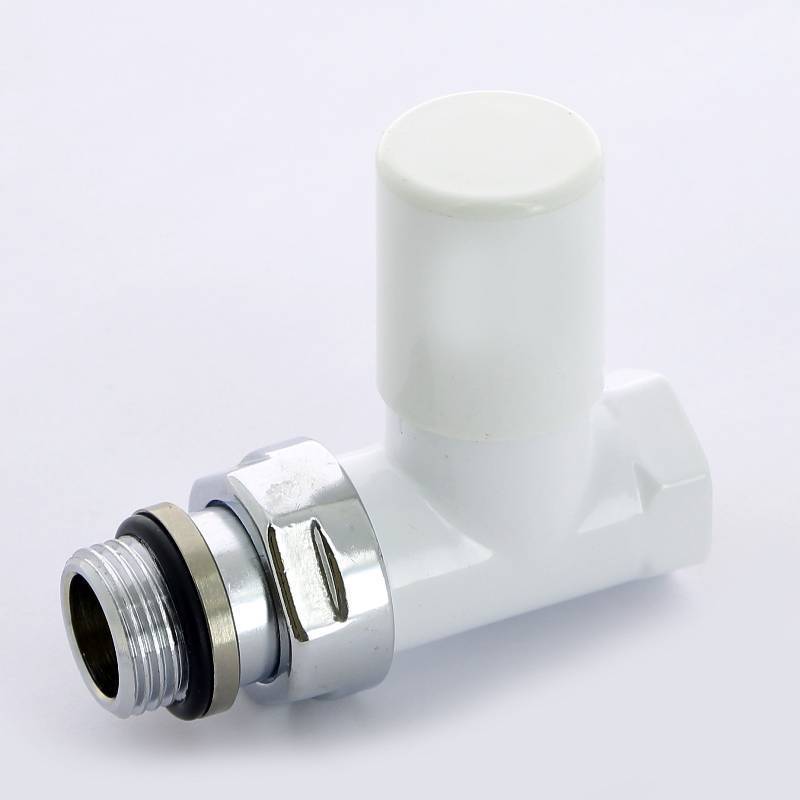 Вентиль радиаторный ручной Carlo Poletti Compact 1/2 НВ прямой белый V150710E