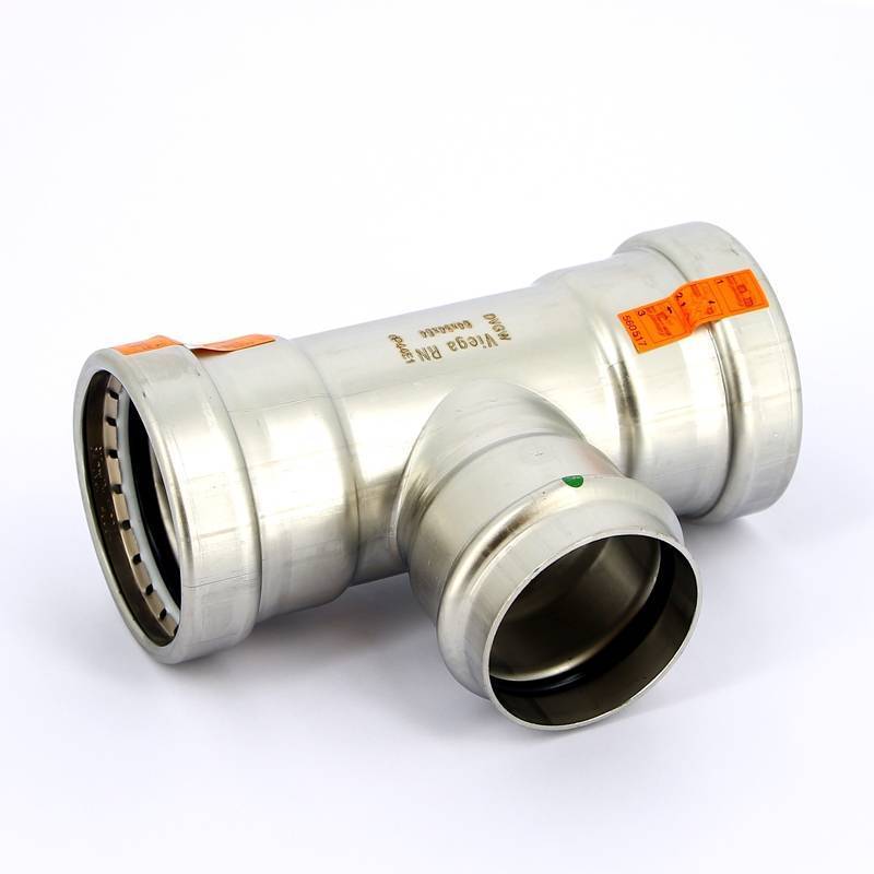 Тройник пресс нержавеющая сталь Viega Sanpress Inox XL 64х54х64 мм 578039