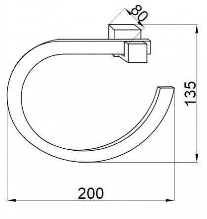 Полотенцедержатель кольцо Boheme Venturo хром 10306