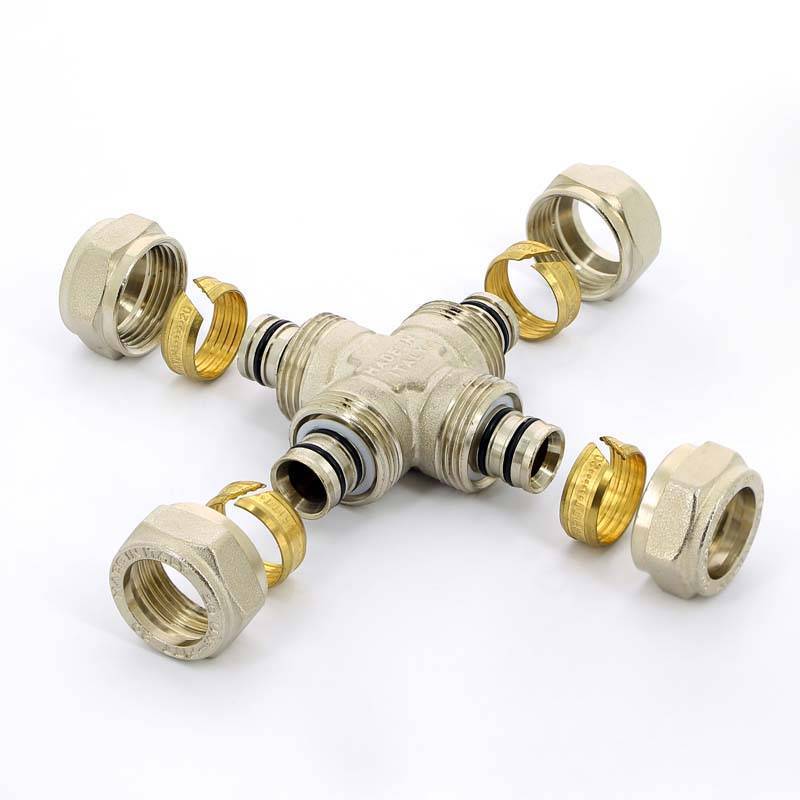 Крестовина обжимная никелированная Tiemme 20 мм 1600088