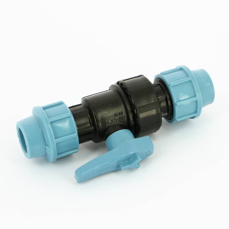 Кран шаровый компрессионный Unidelta 20x20 ПНД 1070020000001