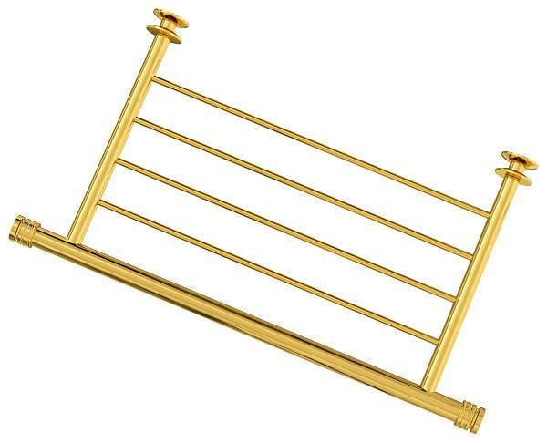 Полка для полотенцесушителя Сунержа прямая 4 перекладины 43.8x24 см золото 03-2012-4370