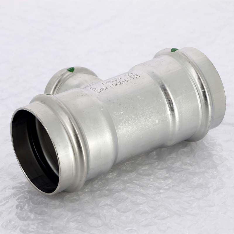 Тройник пресс нержавеющая сталь Viega Sanpress Inox 54х35х54 мм 436063