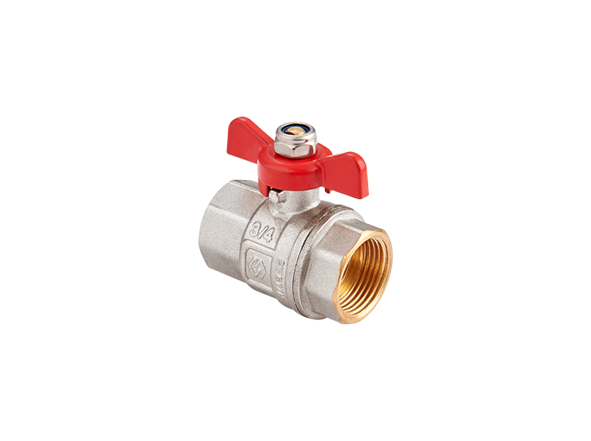 Кран шаровой латунный MVI Ду 15 PN 40 ВН-ВН бабочка BV.511.04