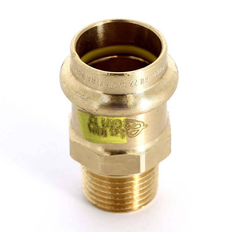 Муфта пресс с наружной резьбой Viega Profipress G 22 мм х 1/2 бронза 346164