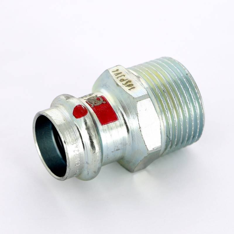 Муфта переходная пресс-В Viega Prestabo оцинкованная сталь 15x3/4 641979