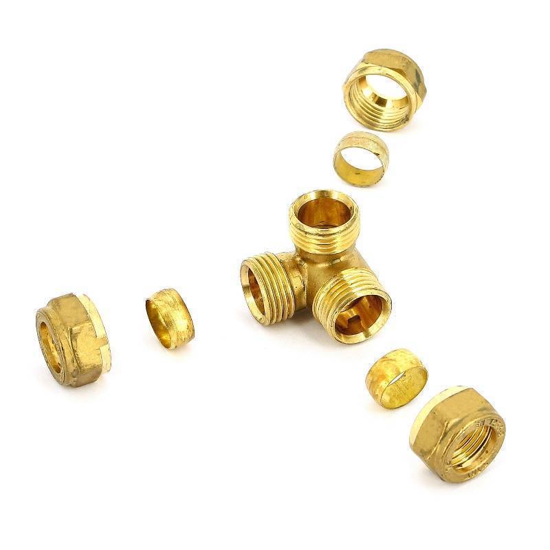 Тройник обжимной трехплоскостной Tiemme 22х15х22 мм 1000196