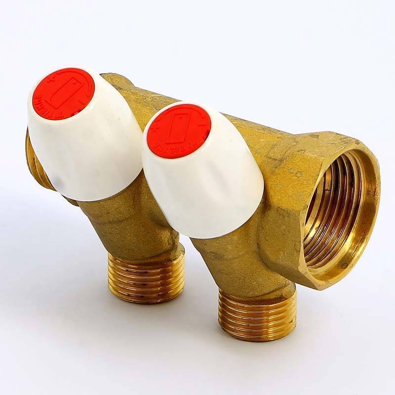 Коллектор Tiemme 1860 1 НВ 2 выхода 1/2 Н 36 мм с утолщенными стенками 1860040