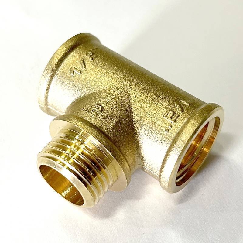 Тройник резьбовой LD 1/2 ВНВ латунный LD.65.521.15