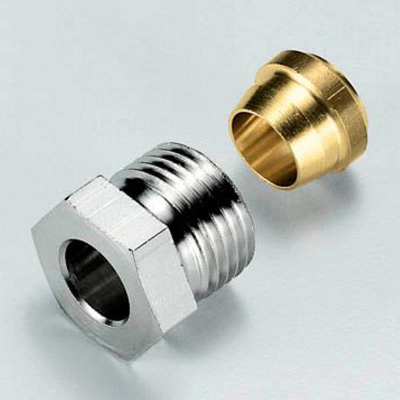 Соединитель обжимной Tiemme 15 x 1/2 НР для радиаторного вентиля 3270002