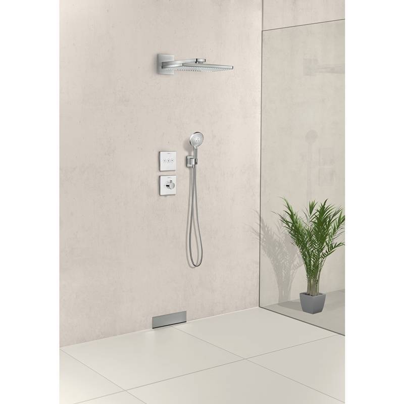 Шланговое подсоединение Hansgrohe FixFit Square с держателем хром 26486000