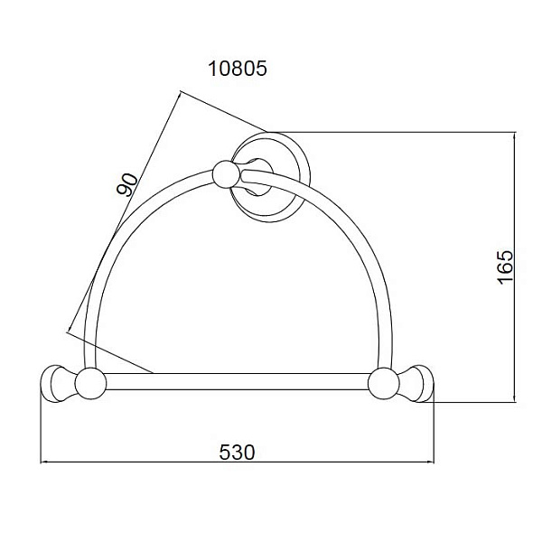 Полотенцедержатель Boheme Provanse кольцо подвесной бронза 10805
