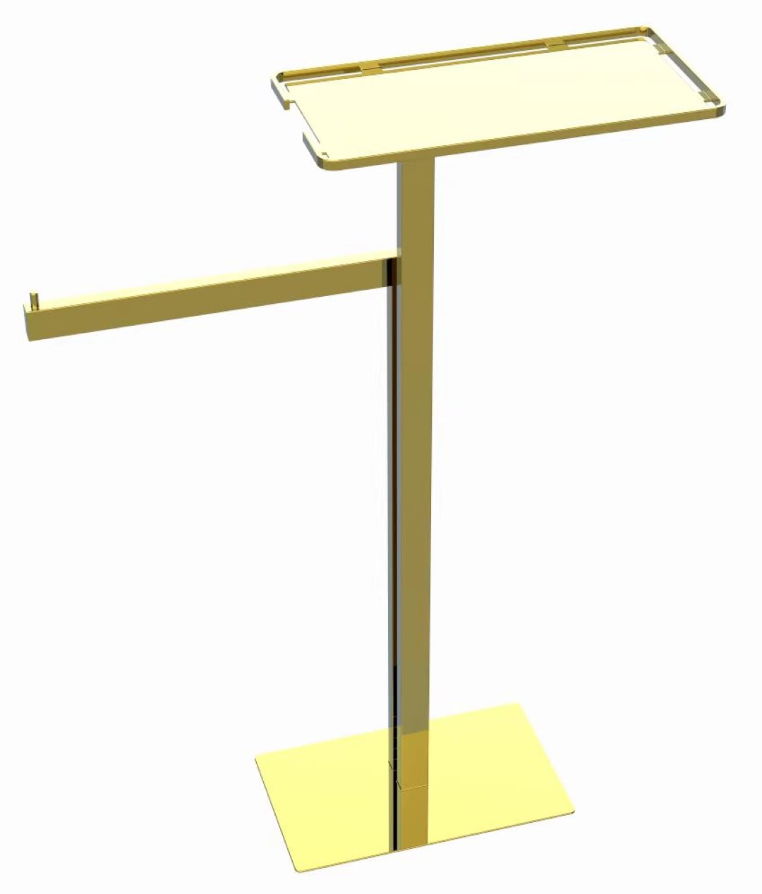 Стойка напольная с полкой и полотенцедержателем Boheme Venturo золото 10952-G