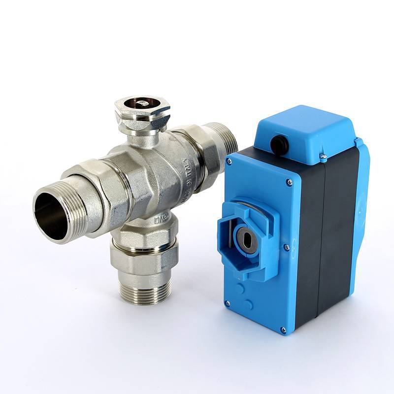 Кран шаровой трехходовой Emmeti MODULO COMPACT с сервоприводом 1/2 НН 01425806