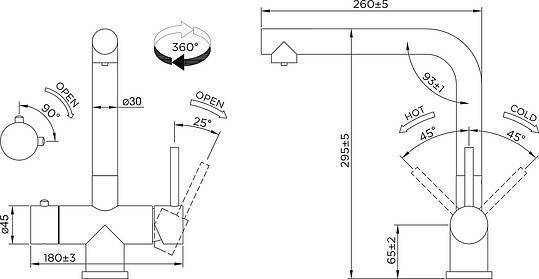 Смеситель для кухни Omoikiri Takamatsu-BN под фильтр нержавеющая сталь 4994085