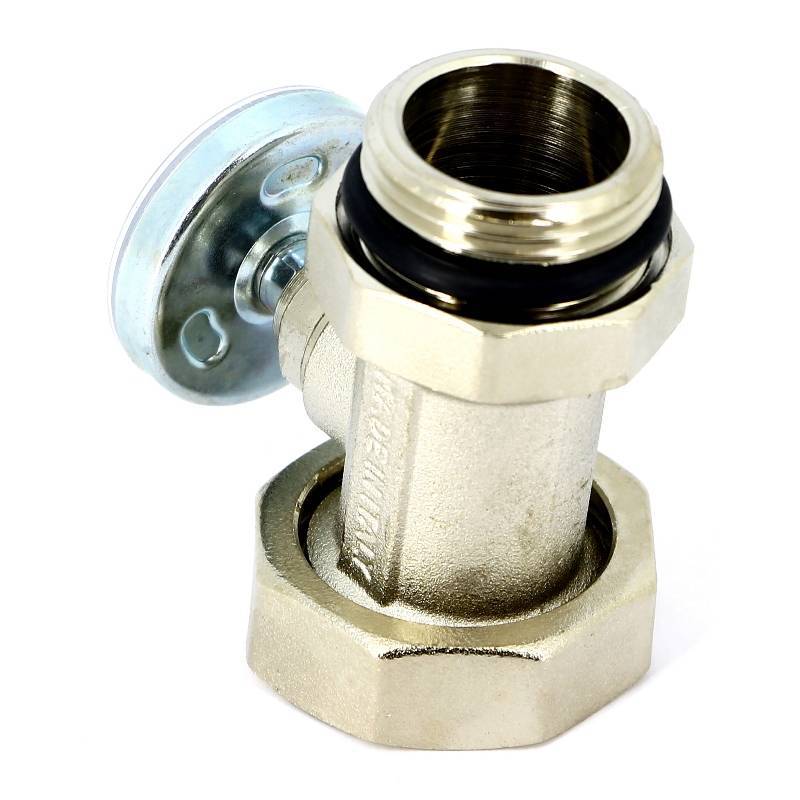 Соединение с накидной гайкой НВ Uni-Fitt 1 x 1 1/4 никелированное с термометром 628N4500