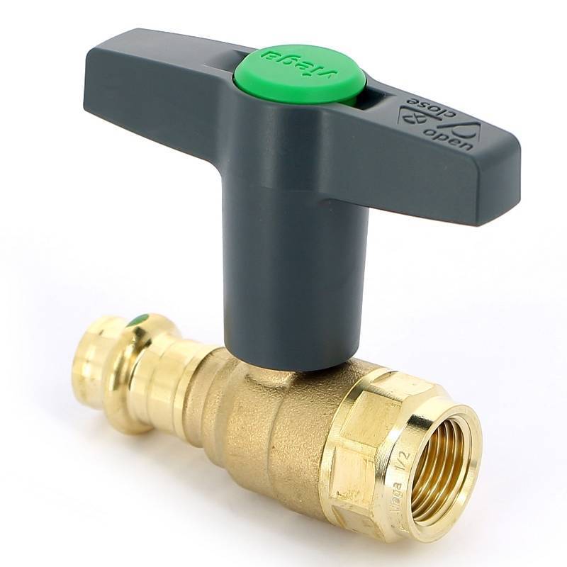 Кран шаровой пресс-В Viega Easytop 15 мм x 1/2 SC-Contur бронза 746759