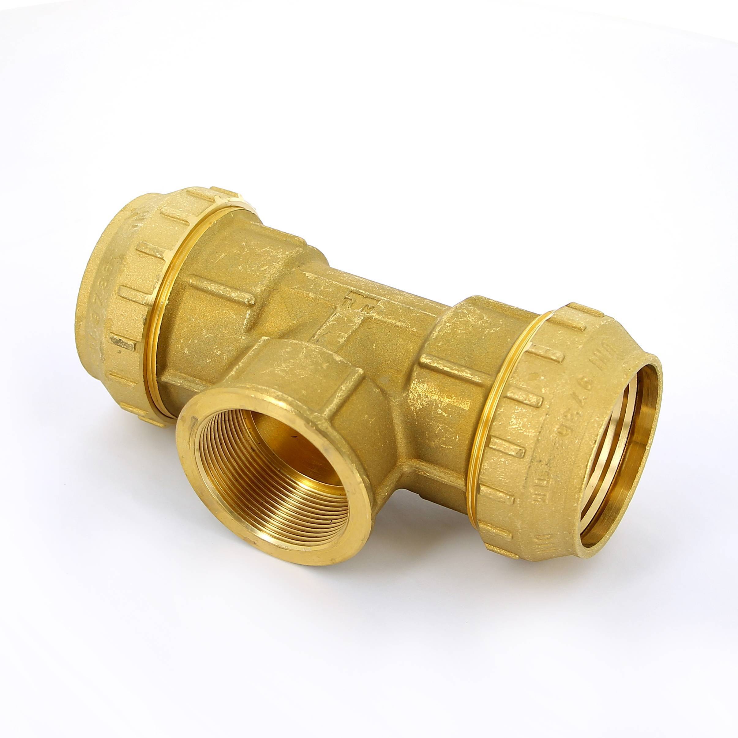 Тройник обжимной с внутренней резьбой Tiemme 63х2х63 для ПНД 3400058